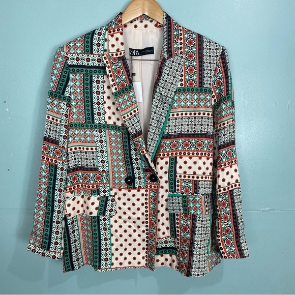 Zara Multicolor Patterned Jacket - Picture 3 of 11